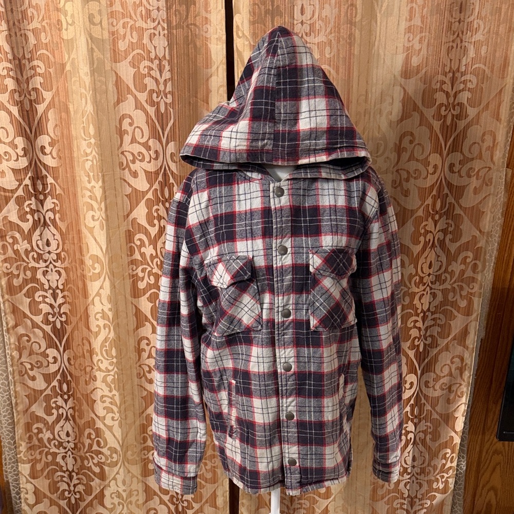 Plaid Hooded Men’s Jacket